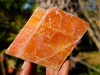 Natural Rhombohedral Sunset Orange Calcite Specimens x 6 From Spitzkop, Namibia