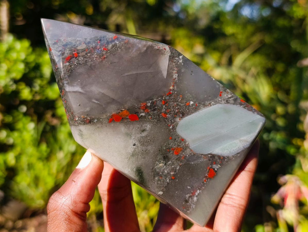 Polished Bloodstone Display Crystals x 2 From Swaziland - Toprock Gemstones and Minerals 