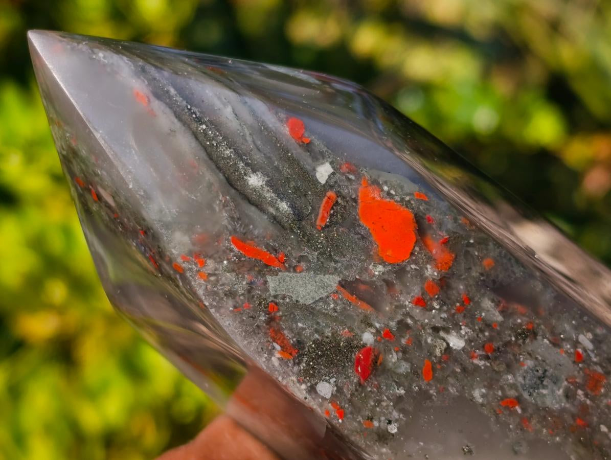 Polished Bloodstone Display Crystals x 2 From Swaziland - Toprock Gemstones and Minerals 