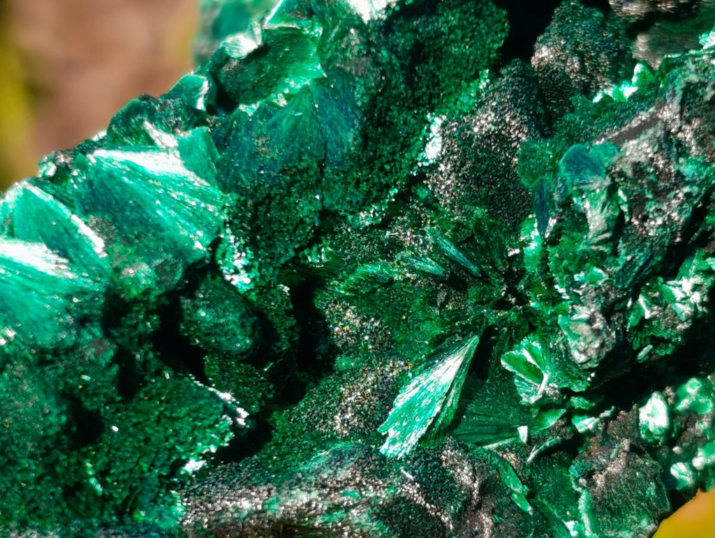 Natural Silky Malachite Specimens x 6 From Kasompe, Congo