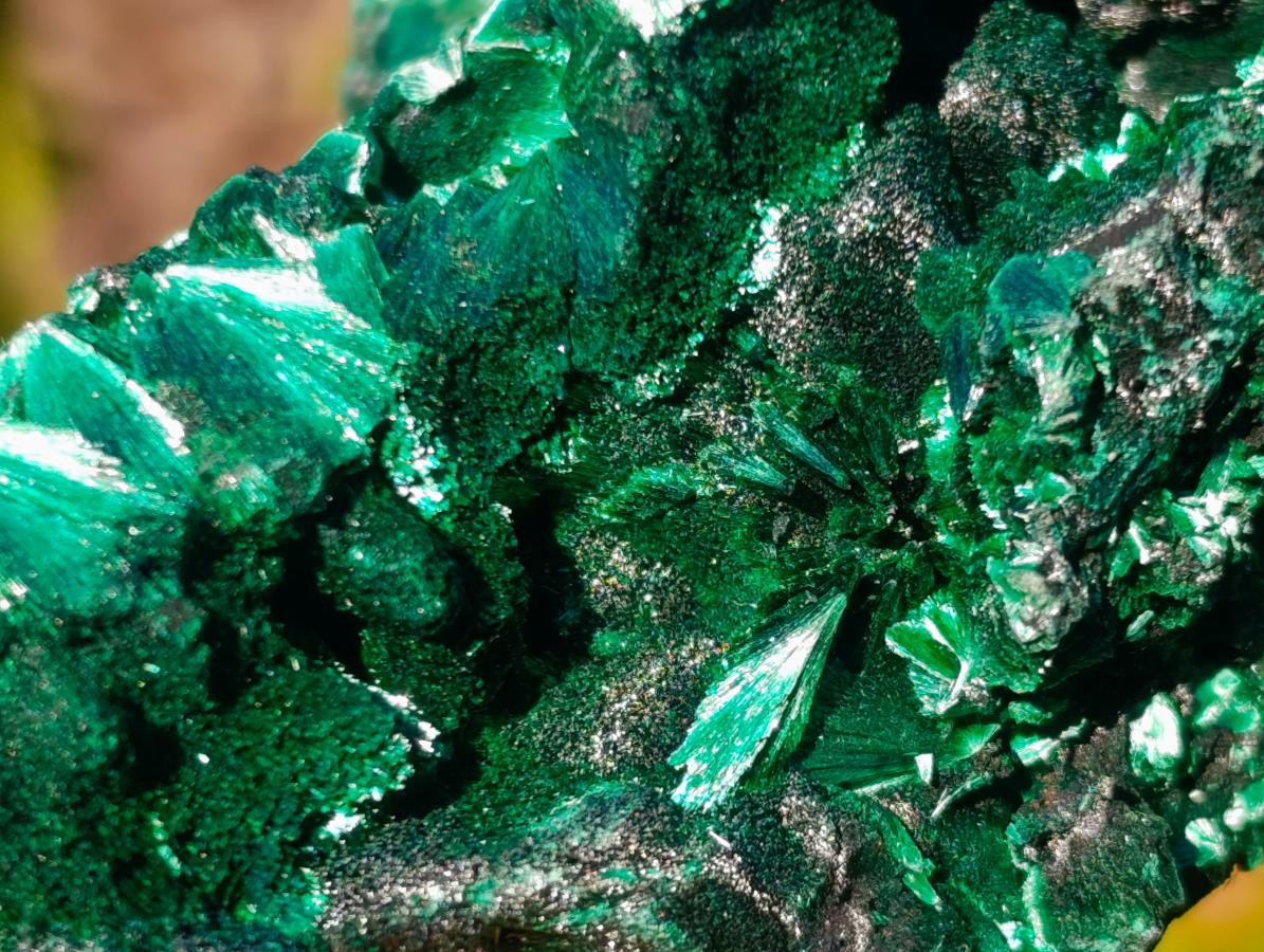Natural Silky Malachite Specimens x 6 From Kasompe, Congo