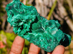 Natural Silky Malachite Specimens x 6 From Kasompe, Congo