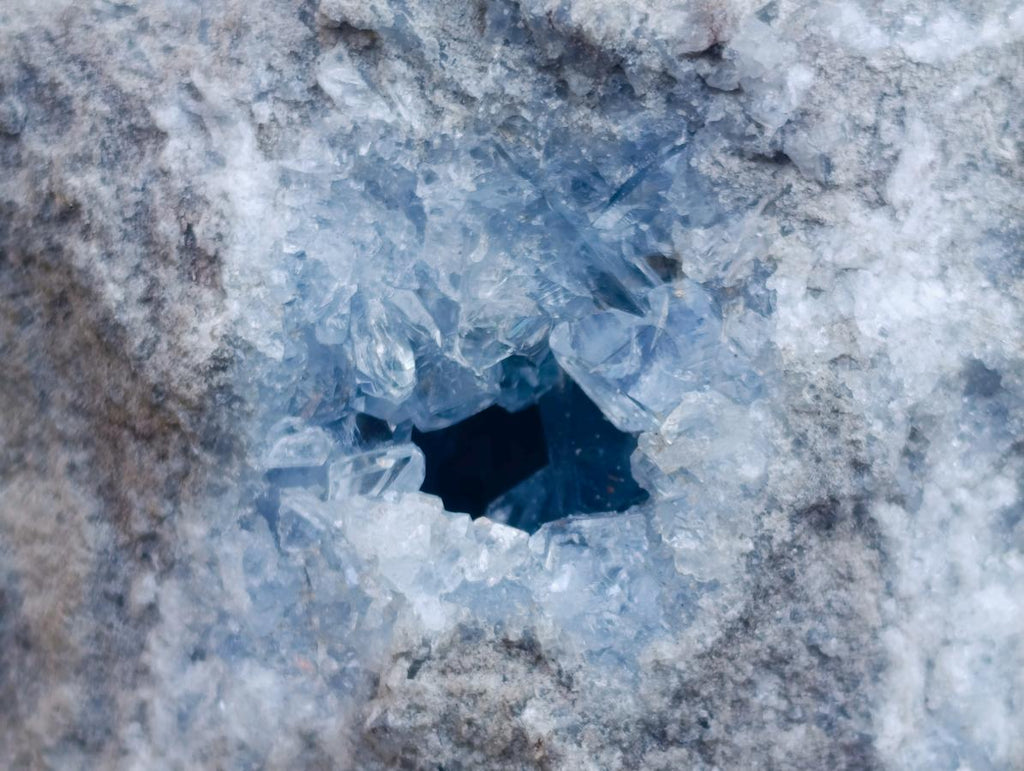 Natural XL Blue Celestite Geode Specimen x 1 From Sakoany, Madagascar - Toprock Gemstones and Minerals 