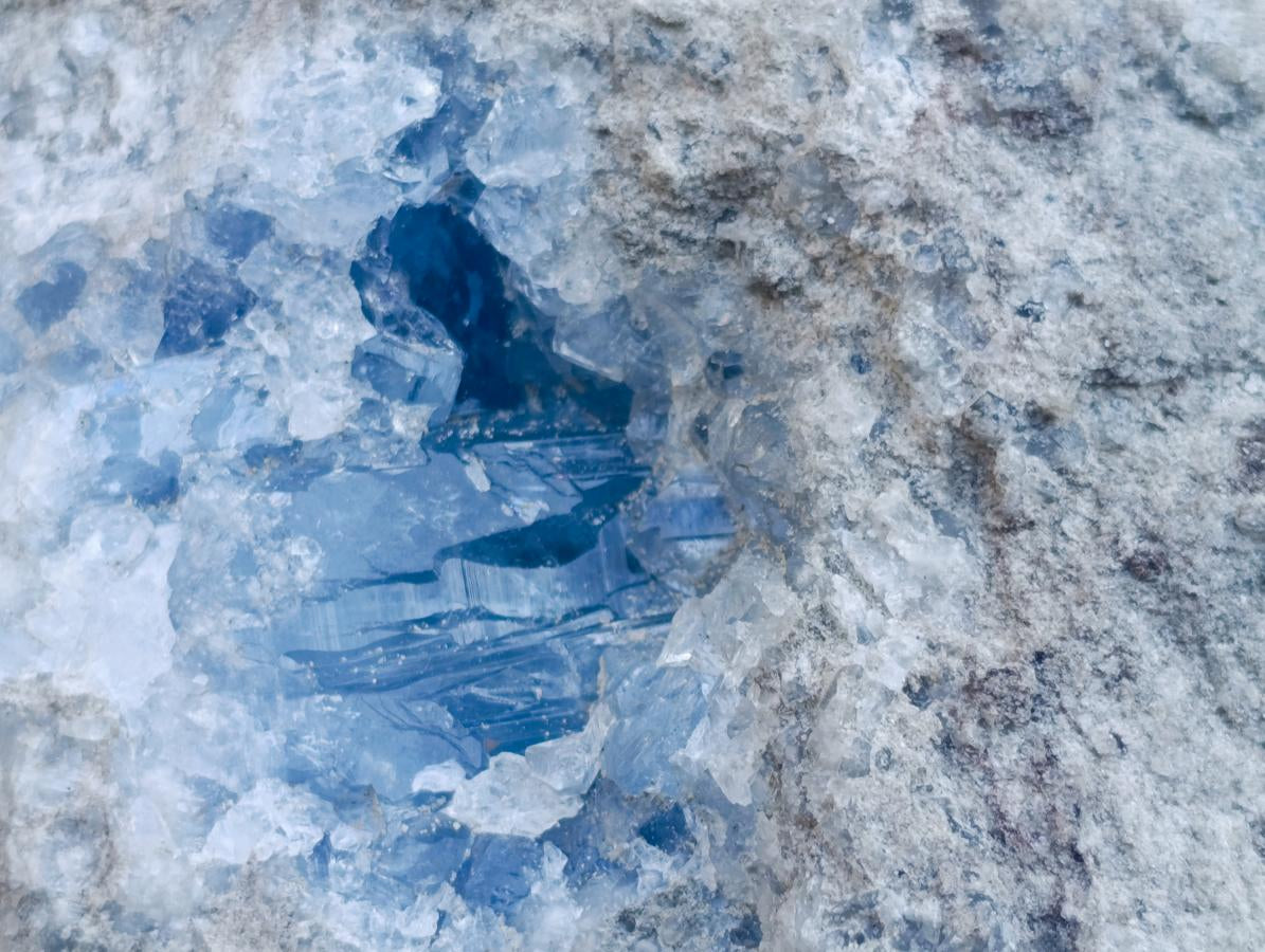 Natural XL Blue Celestite Geode Specimen x 1 From Sakoany, Madagascar - Toprock Gemstones and Minerals 