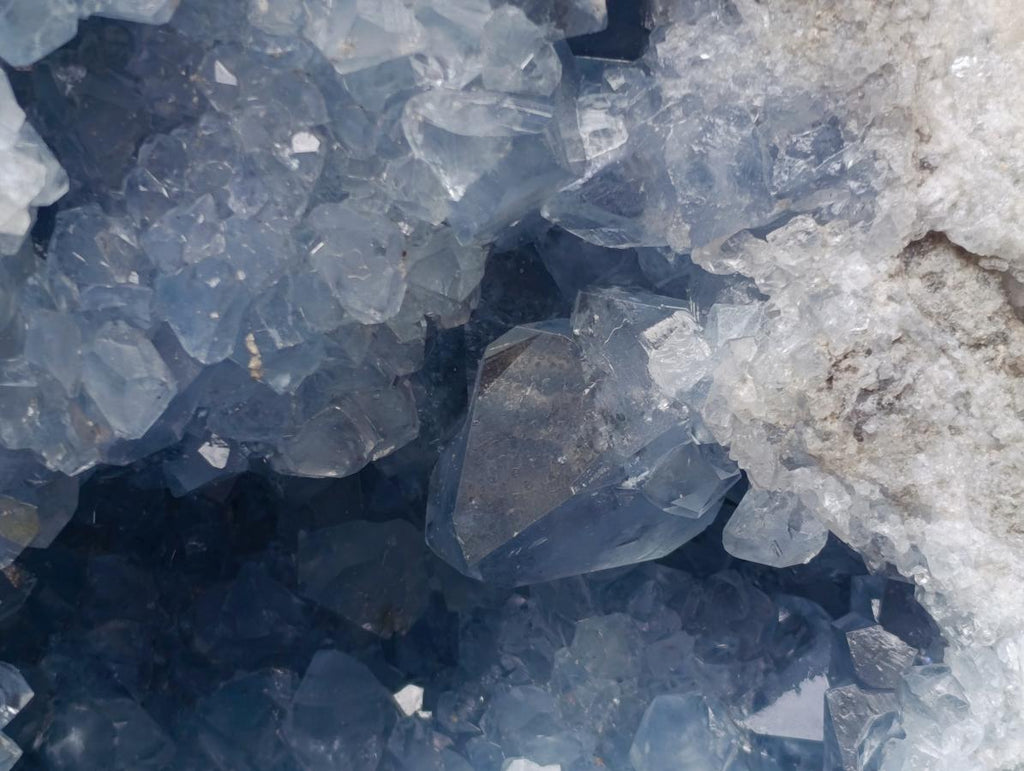 Natural XL Blue Celestite Geode Specimen x 1 From Sakoany, Madagascar - Toprock Gemstones and Minerals 