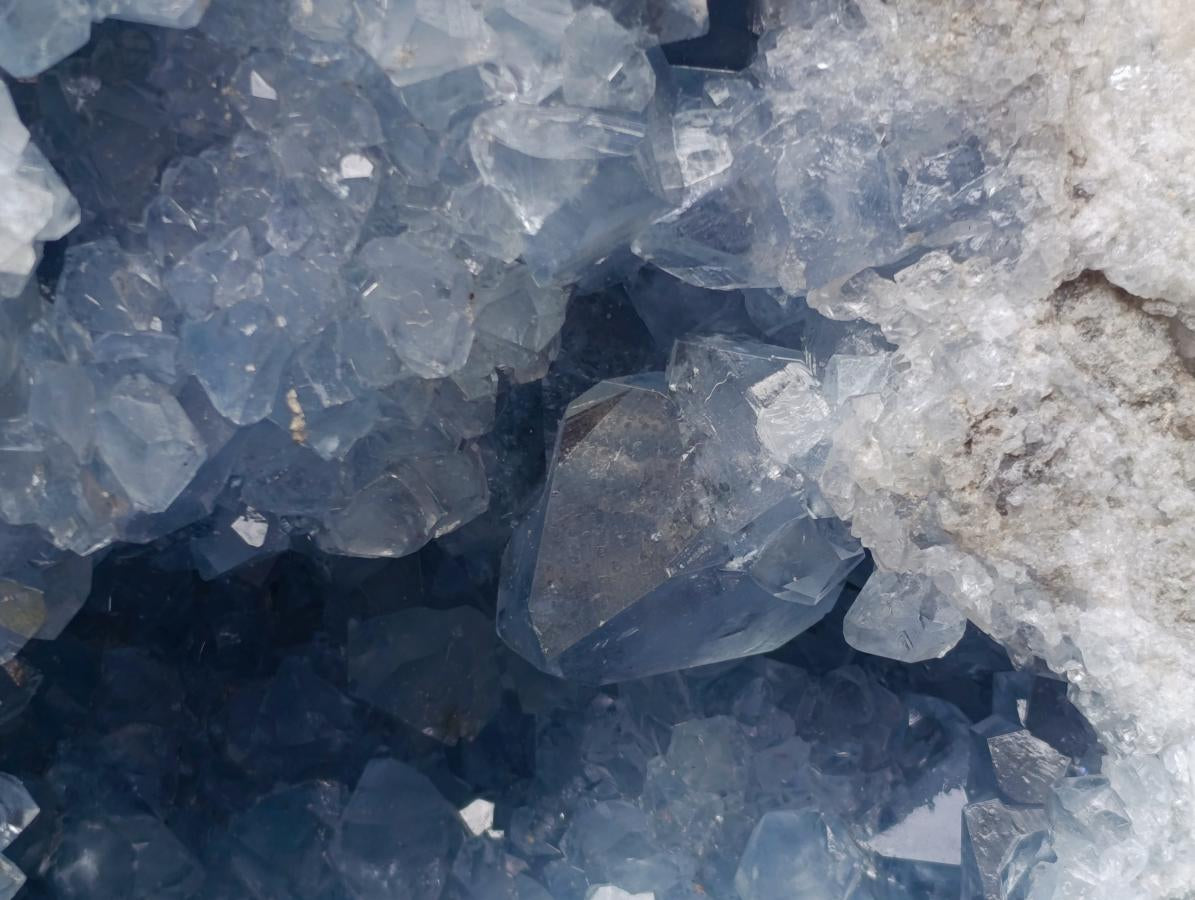 Natural XL Blue Celestite Geode Specimen x 1 From Sakoany, Madagascar - Toprock Gemstones and Minerals 