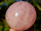 Polished Gemmy Rose Quartz Palm Stones x 36 From Madagascar - Toprock Gemstones and Minerals 
