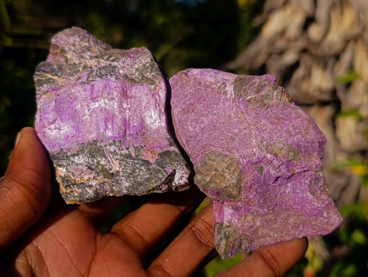 Natural Cobbed Stichtite Specimens x 24 From Barberton, South Africa - Toprock Gemstones and Minerals 