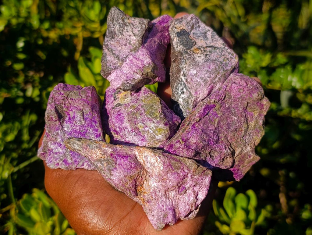 Natural Cobbed Stichtite Specimens x 24 From Barberton, South Africa - Toprock Gemstones and Minerals 