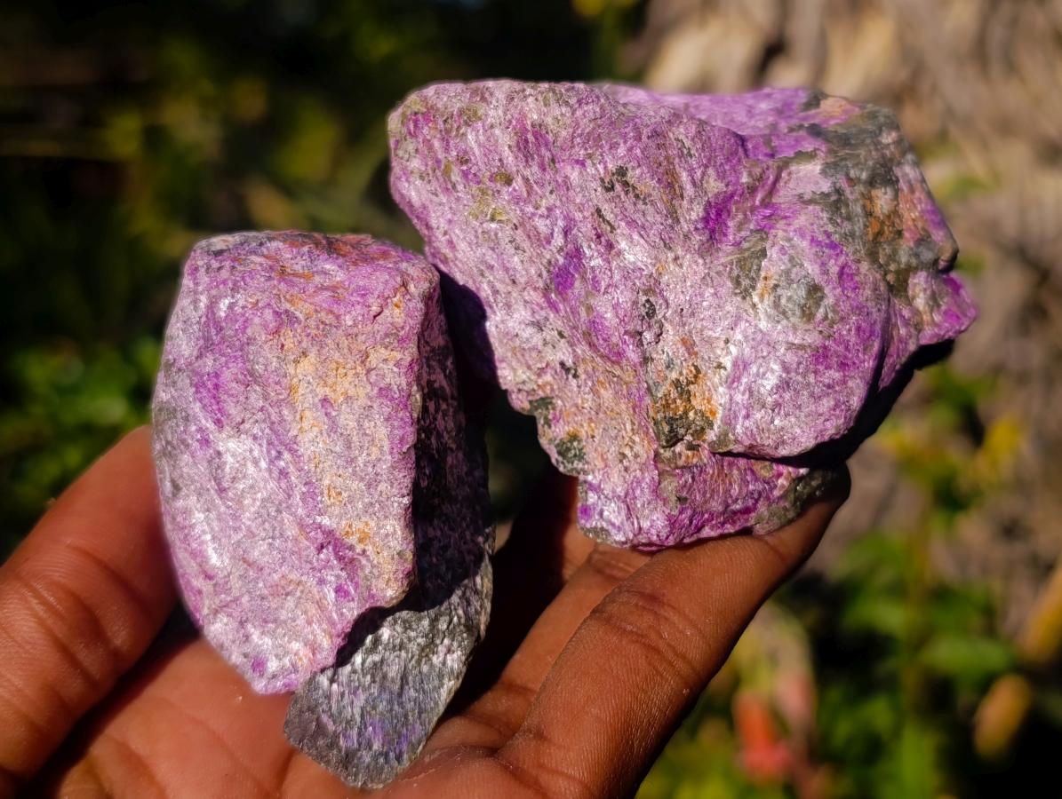 Natural Cobbed Stichtite Specimens x 24 From Barberton, South Africa - Toprock Gemstones and Minerals 
