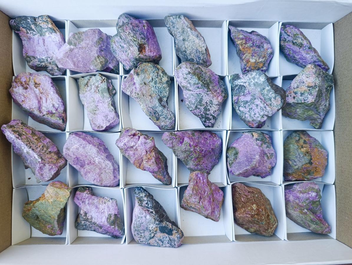Natural Cobbed Stichtite Specimens x 24 From Barberton, South Africa - Toprock Gemstones and Minerals 
