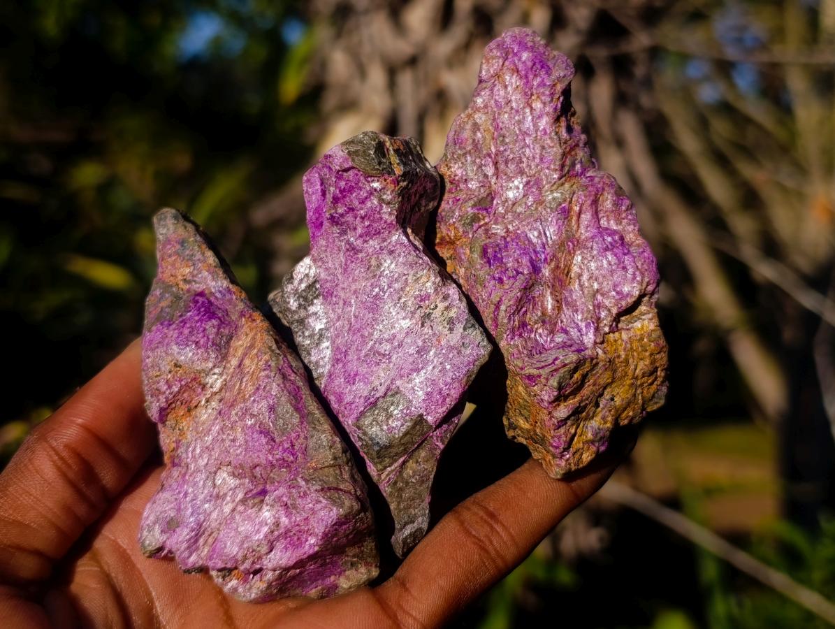 Natural Cobbed Stichtite Specimens x 24 From Barberton, South Africa - Toprock Gemstones and Minerals 