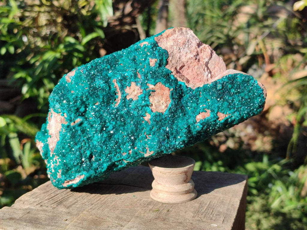 Natural Large Dioptase on Dolomite Specimen x 1 From Likasi, Congo - Toprock Gemstones and Minerals 