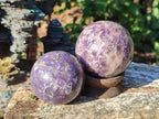 Polished Lepidolite Spheres x 4 From Ambatondrazaka, Madagascar - Toprock Gemstones and Minerals 