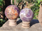 Polished Lepidolite Spheres x 4 From Ambatondrazaka, Madagascar - Toprock Gemstones and Minerals 
