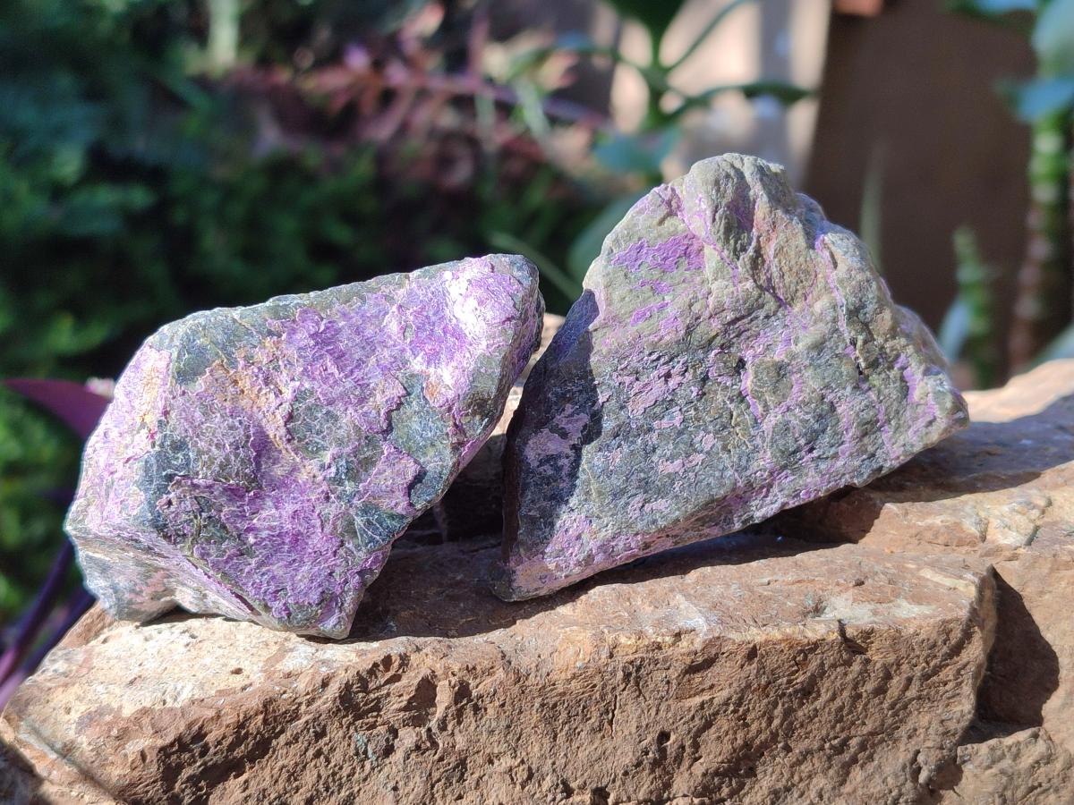 Natural Cobbed Stichtite Specimens x 12 From Barberton, South Africa - Toprock Gemstones and Minerals 