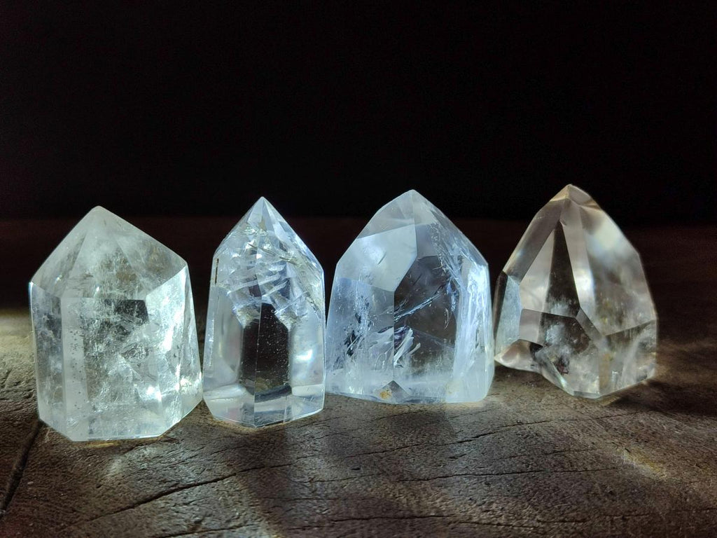Polished Clear and Smokey Quartz Display Crystals x 20 From Madagascar - Toprock Gemstones and Minerals 