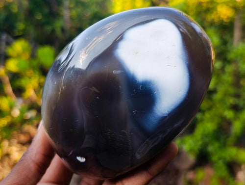 Polished Snow Orca Agate Standing Display Pieces x 2 From West Coast, Madagascar - Toprock Gemstones and Minerals 