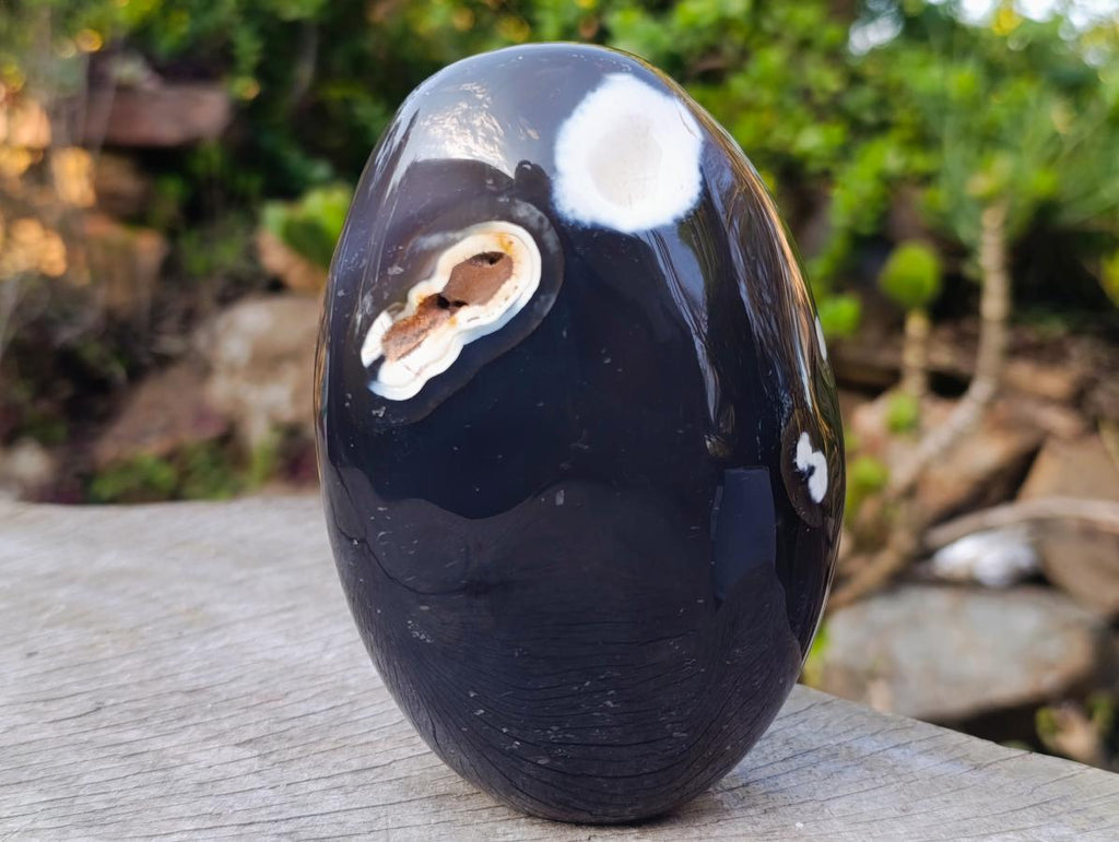 Polished Snow Orca Agate Standing Display Pieces x 2 From West Coast, Madagascar - Toprock Gemstones and Minerals 