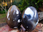 Polished Snow Orca Agate Standing Display Pieces x 2 From West Coast, Madagascar - Toprock Gemstones and Minerals 