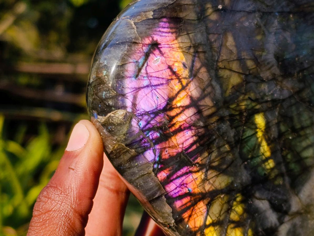 Polished Labradorite Standing Display Pieces x 2 From Madagascar - Toprock Gemstones and Minerals 