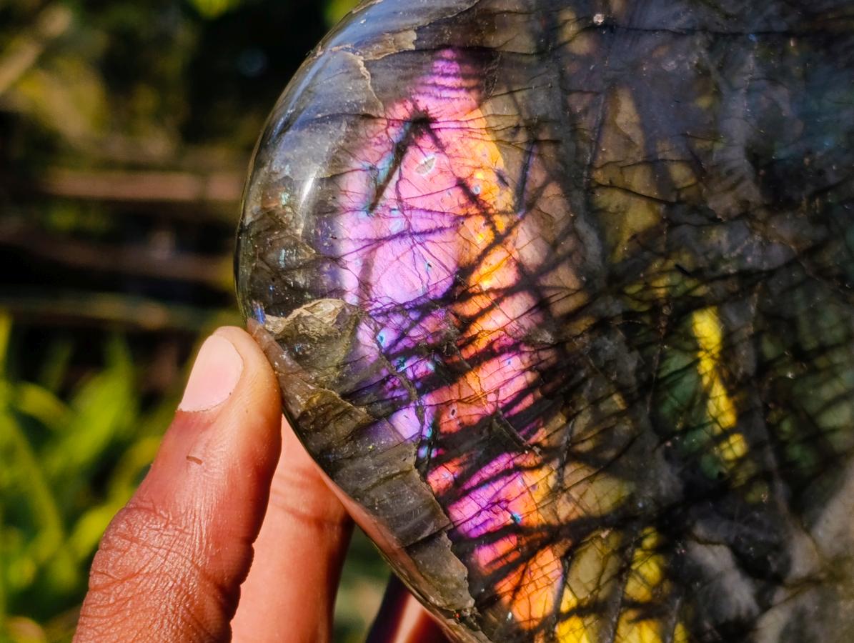 Polished Labradorite Standing Display Pieces x 2 From Madagascar - Toprock Gemstones and Minerals 