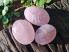 Polished Gemmy Rose Quartz Palm Stones x 24 From Madagascar - Toprock Gemstones and Minerals 