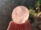 Polished Gemmy Rose Quartz Palm Stones x 24 From Madagascar - Toprock Gemstones and Minerals 