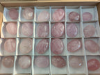 Polished Gemmy Rose Quartz Palm Stones x 24 From Madagascar - Toprock Gemstones and Minerals 