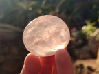 Polished Gemmy Rose Quartz Palm Stones x 24 From Madagascar - Toprock Gemstones and Minerals 