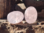 Polished Gemmy Rose Quartz Palm Stones x 24 From Madagascar - Toprock Gemstones and Minerals 