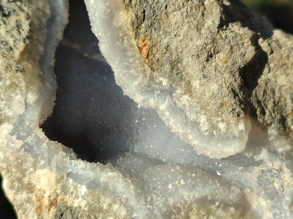 Natural Blue Lace Agate Geode Specimens x 3 From Nsanje, Malawi - Toprock Gemstones and Minerals 