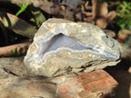Natural Blue Lace Agate Geode Specimens x 3 From Nsanje, Malawi - Toprock Gemstones and Minerals 