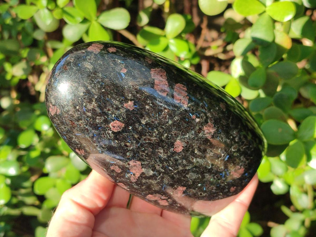 Polished Large "Water Sapphire" Standing Display Pieces with Sillimanite x 2 From Ambatofinandrahana, Madagascar - Toprock Gemstones and Minerals 