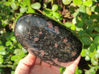 Polished Large "Water Sapphire" Standing Display Pieces with Sillimanite x 2 From Ambatofinandrahana, Madagascar - Toprock Gemstones and Minerals 