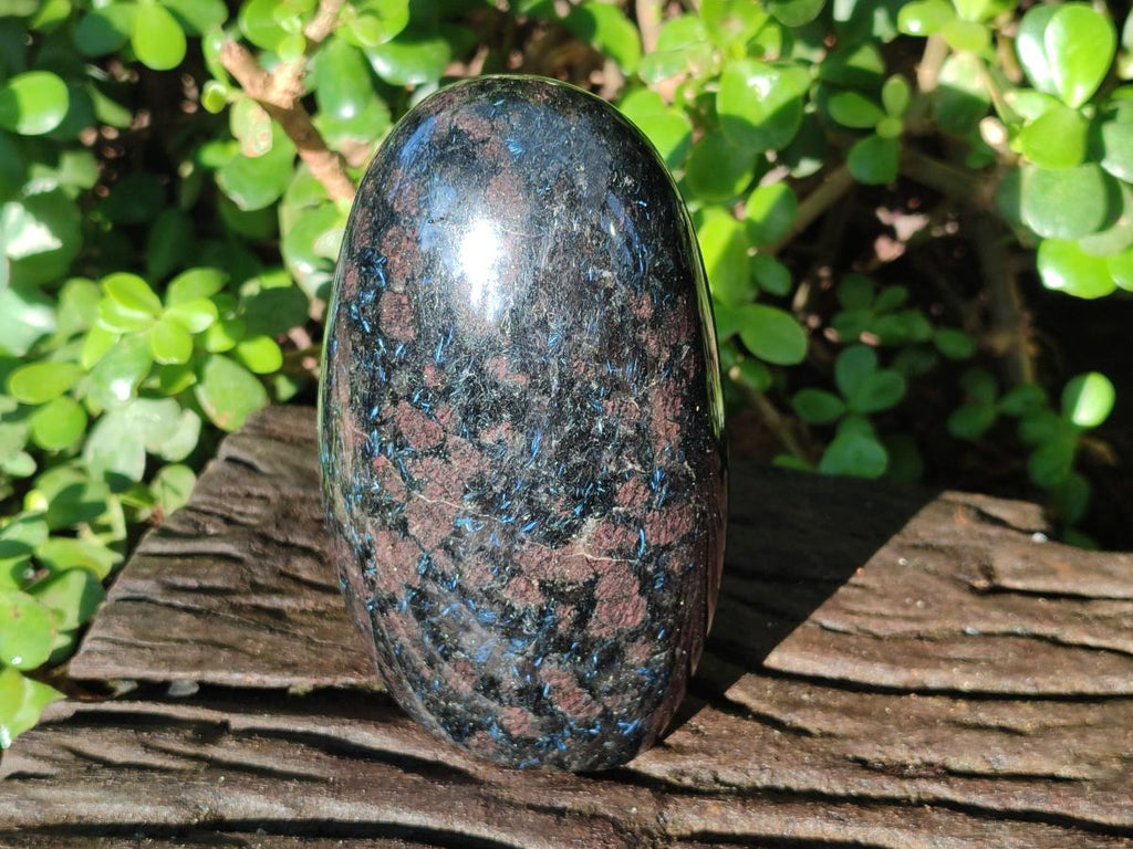 Polished Large "Water Sapphire" Standing Display Pieces with Sillimanite x 2 From Ambatofinandrahana, Madagascar - Toprock Gemstones and Minerals 