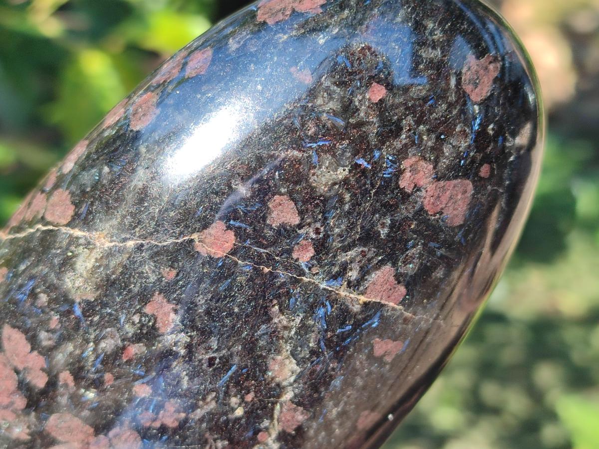 Polished Large "Water Sapphire" Standing Display Pieces with Sillimanite x 2 From Ambatofinandrahana, Madagascar - Toprock Gemstones and Minerals 