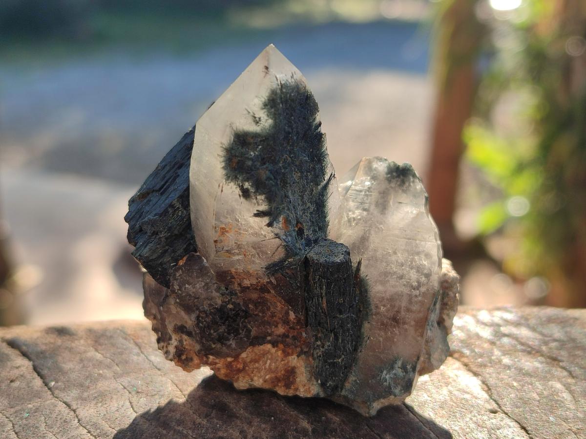 Natural Schorl Black Tourmaline Specimens x 6 From Erongo, Namibia - Toprock Gemstones and Minerals 