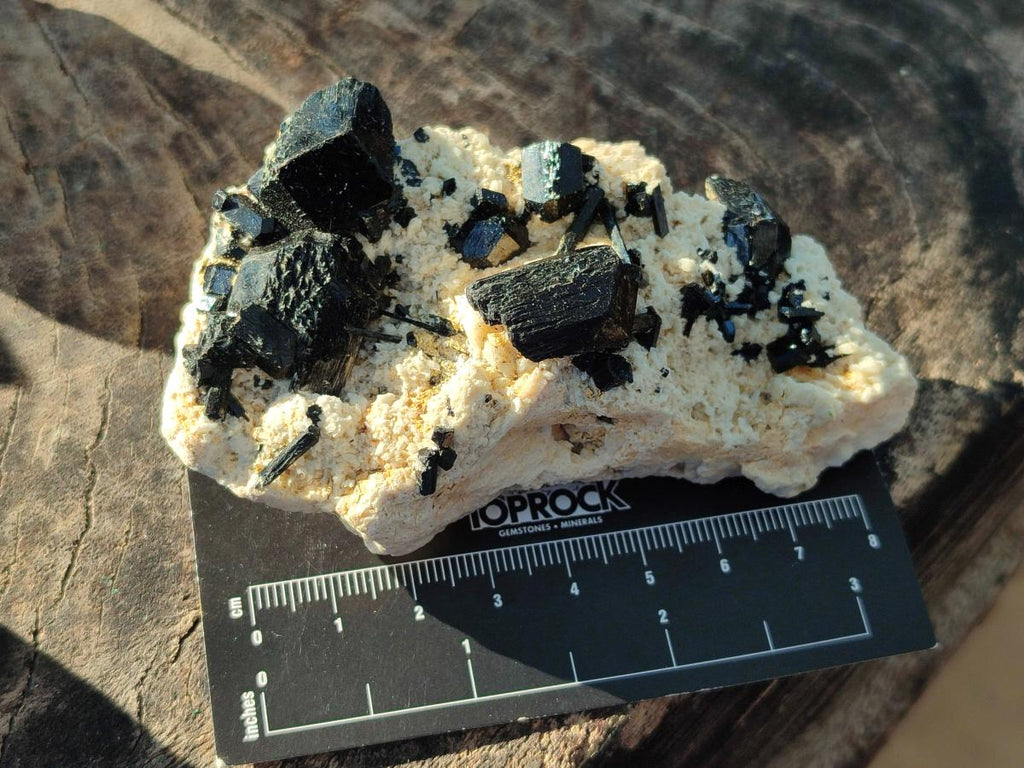 Natural Schorl Black Tourmaline Specimens x 6 From Erongo, Namibia - Toprock Gemstones and Minerals 