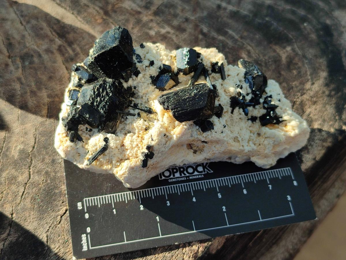 Natural Schorl Black Tourmaline Specimens x 6 From Erongo, Namibia - Toprock Gemstones and Minerals 