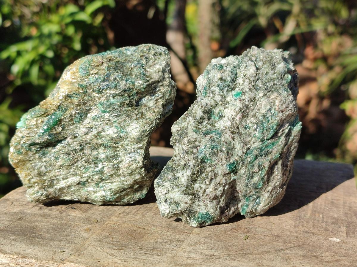 Natural Emerald Mica 'Mutokolite' Cobbed Specimens x 6 From Mutoko, Zimbabwe - Toprock Gemstones and Minerals 