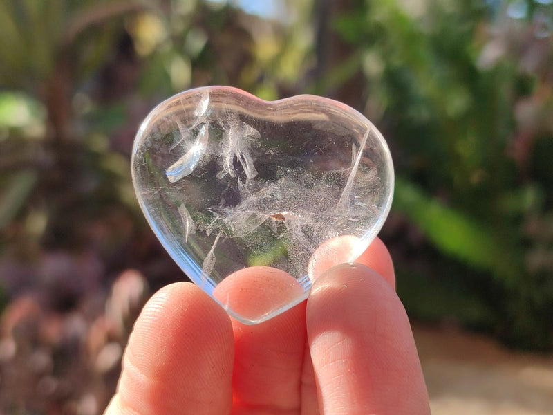 Polished Mini Rock Crystal and Girasol Hearts x 35 From Amoron’i Mania, Madagascar - Toprock Gemstones and Minerals 