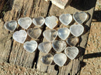 Polished Mini Rock Crystal and Girasol Hearts x 35 From Amoron’i Mania, Madagascar - Toprock Gemstones and Minerals 