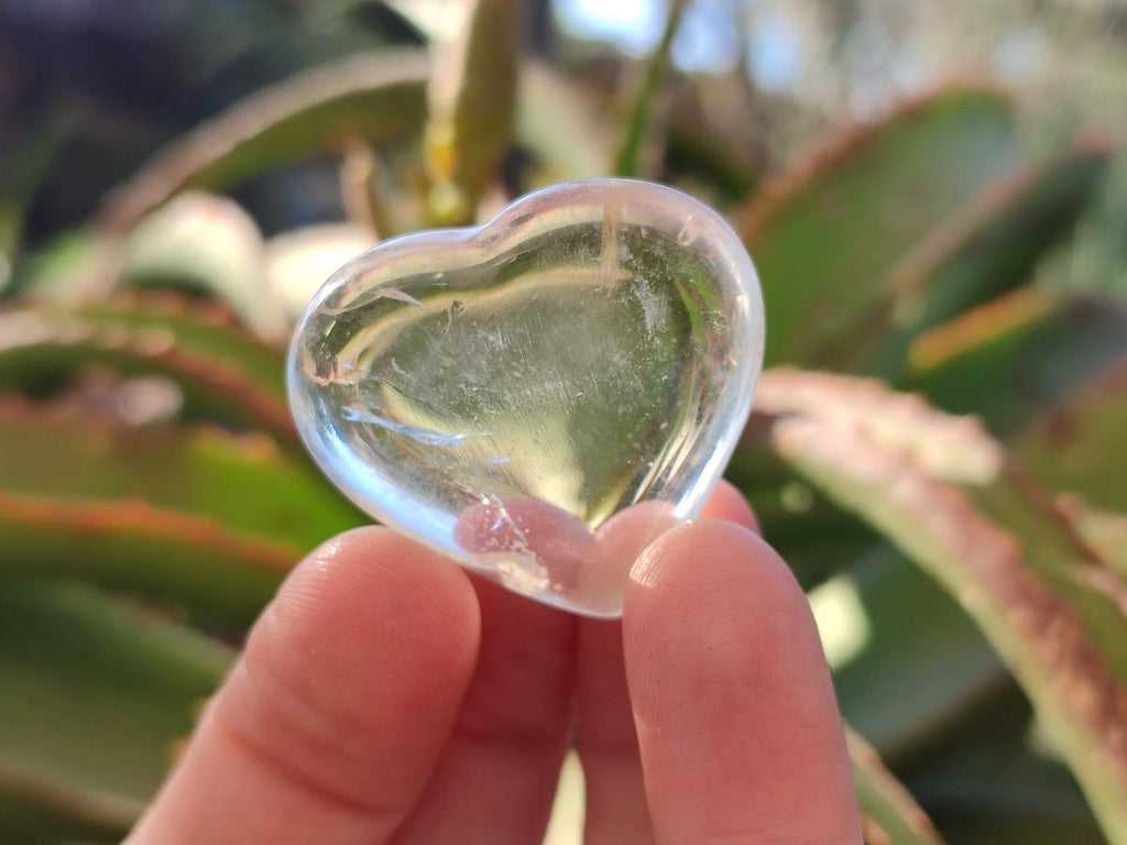 Polished Mini Rock Crystal and Girasol Hearts x 35 From Amoron’i Mania, Madagascar - Toprock Gemstones and Minerals 