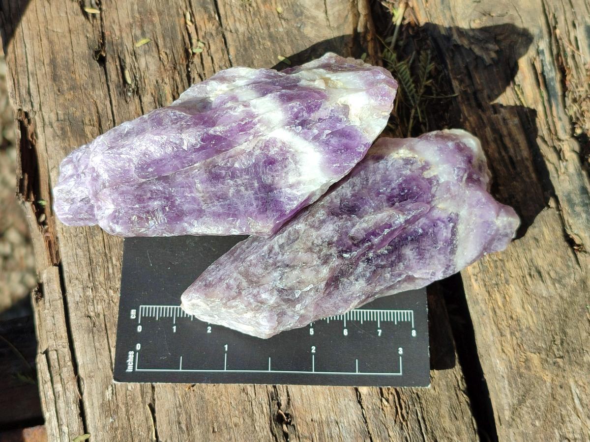 Natural Chevron Amethyst Witches Hat Crystals x 24 From Zambia - Toprock Gemstones and Minerals 