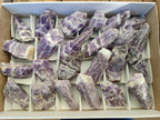 Natural Chevron Amethyst Witches Hat Crystals x 24 From Zambia - Toprock Gemstones and Minerals 