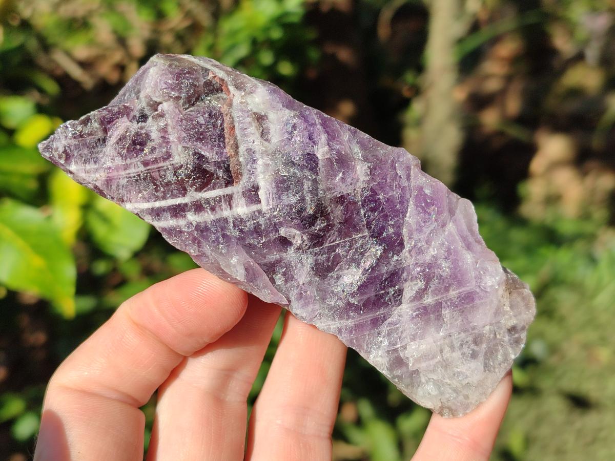 Natural Chevron Amethyst Witches Hat Crystals x 24 From Zambia - Toprock Gemstones and Minerals 