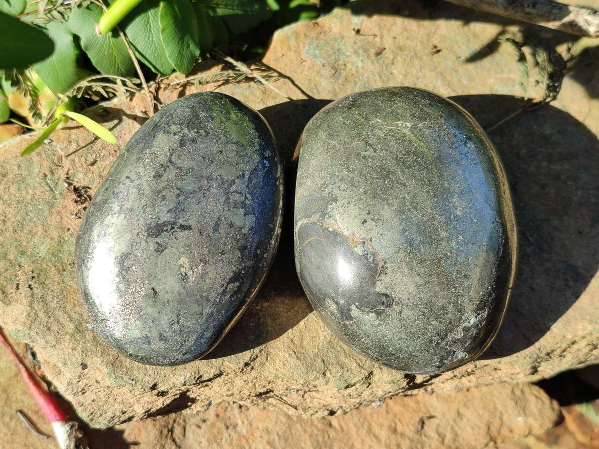 Polished Basalt Pharaoh Stone Free Forms x 12 From Iron Duke Mine, Zimbabwe - Toprock Gemstones and Minerals 