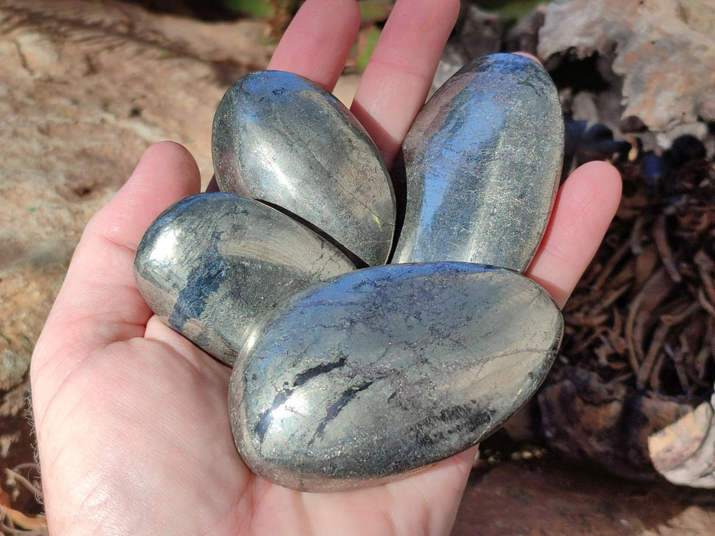 Polished Basalt Pharaoh Stone Free Forms x 12 From Iron Duke Mine, Zimbabwe - Toprock Gemstones and Minerals 