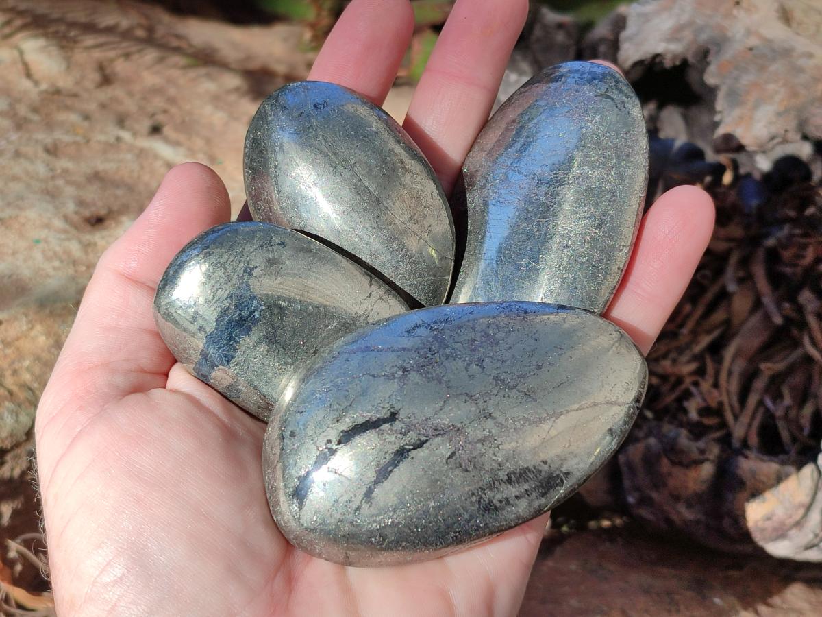 Polished Basalt Pharaoh Stone Free Forms x 12 From Iron Duke Mine, Zimbabwe - Toprock Gemstones and Minerals 